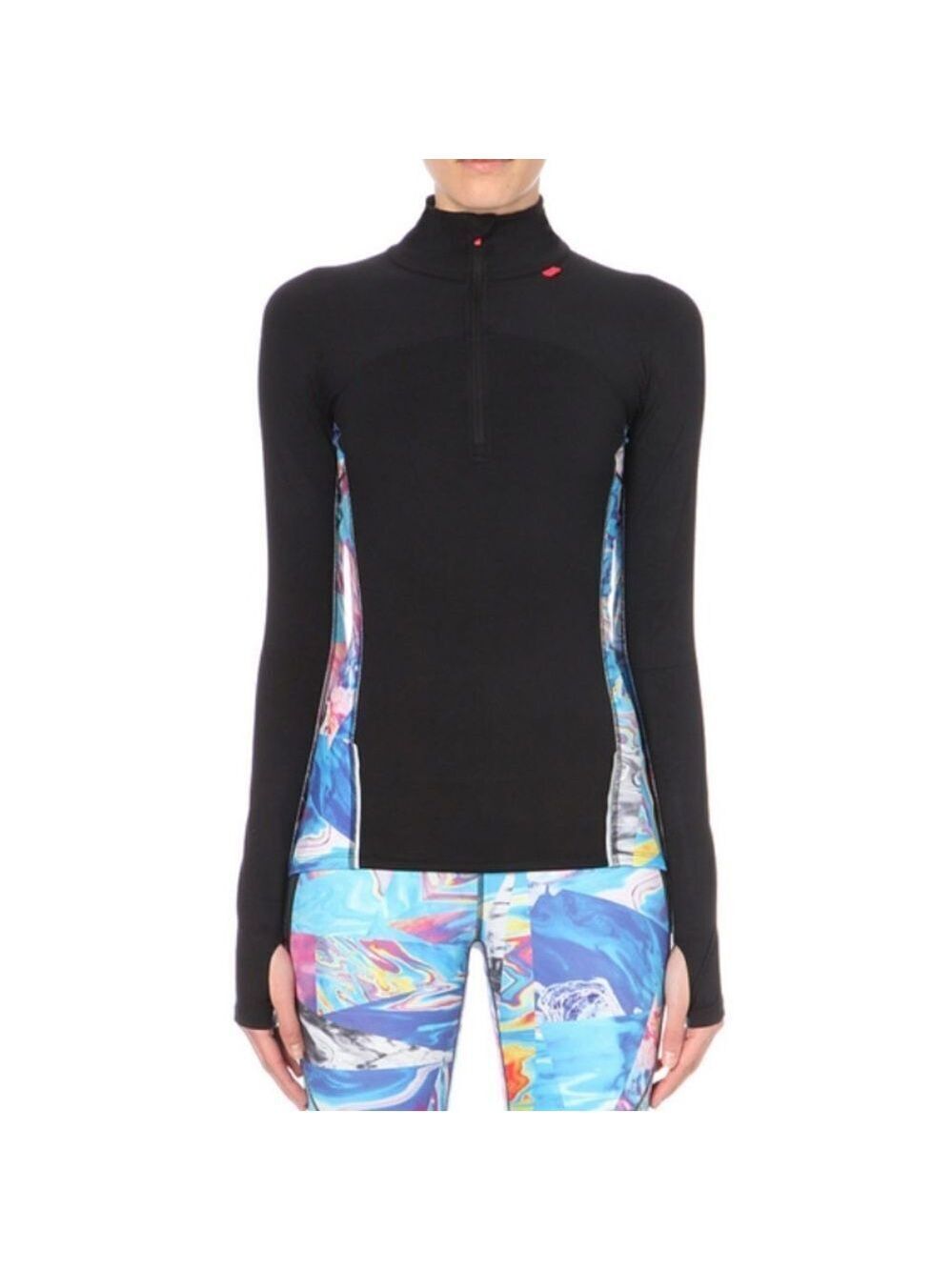 Sweaty Betty Chill Resist 1/4 Zip Running Abstract Fitted Top